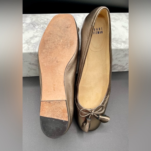 STUART WEITZMAN Shoestring Metallic Ballerina Flat Leather.Color Bronze.Size 7 M - Picture 7 of 8